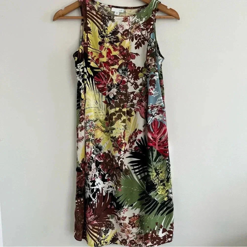 J. Jill Rayon Tropical Sheath Dress size XSP